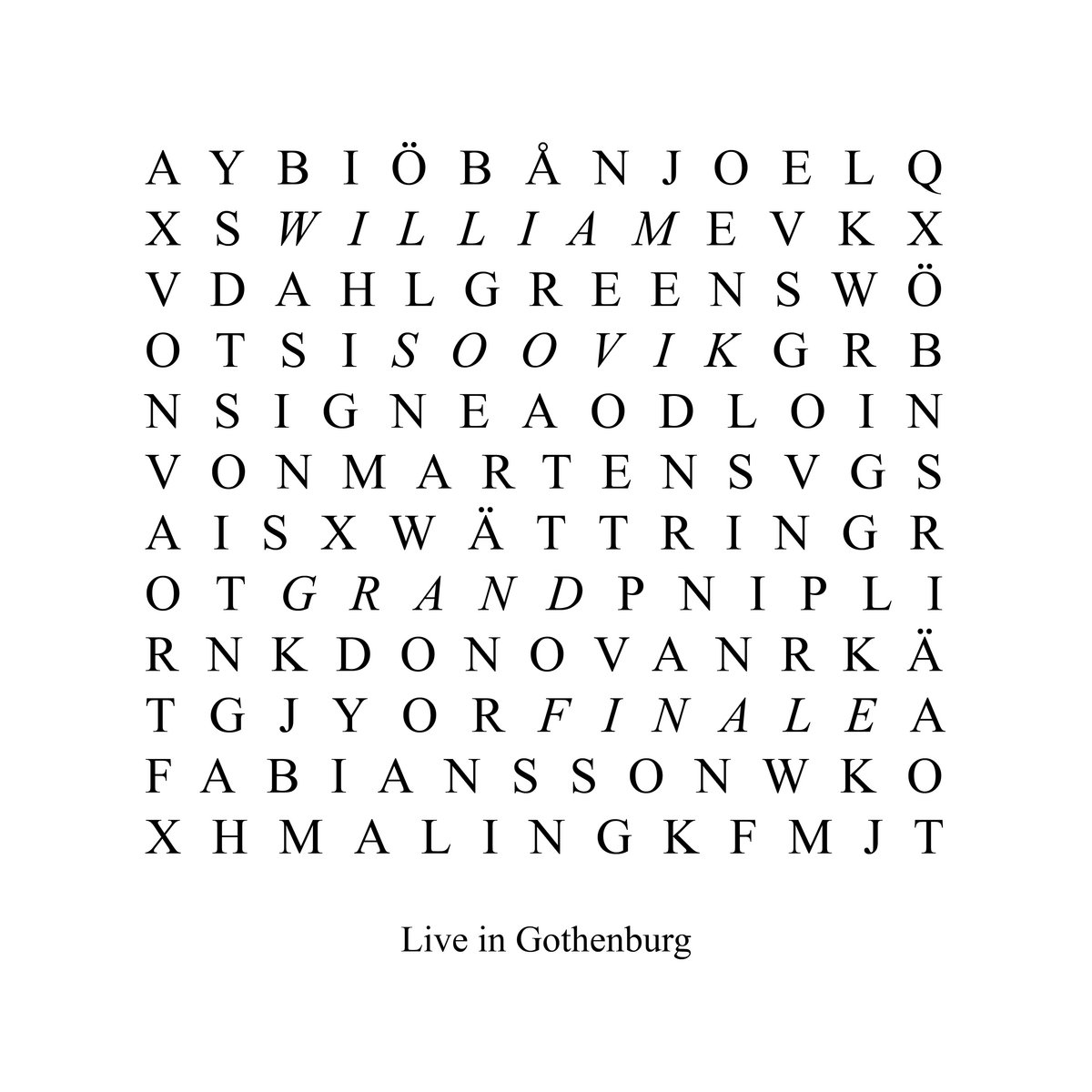 William Soovik Grand Finale - Live in Gothenburg